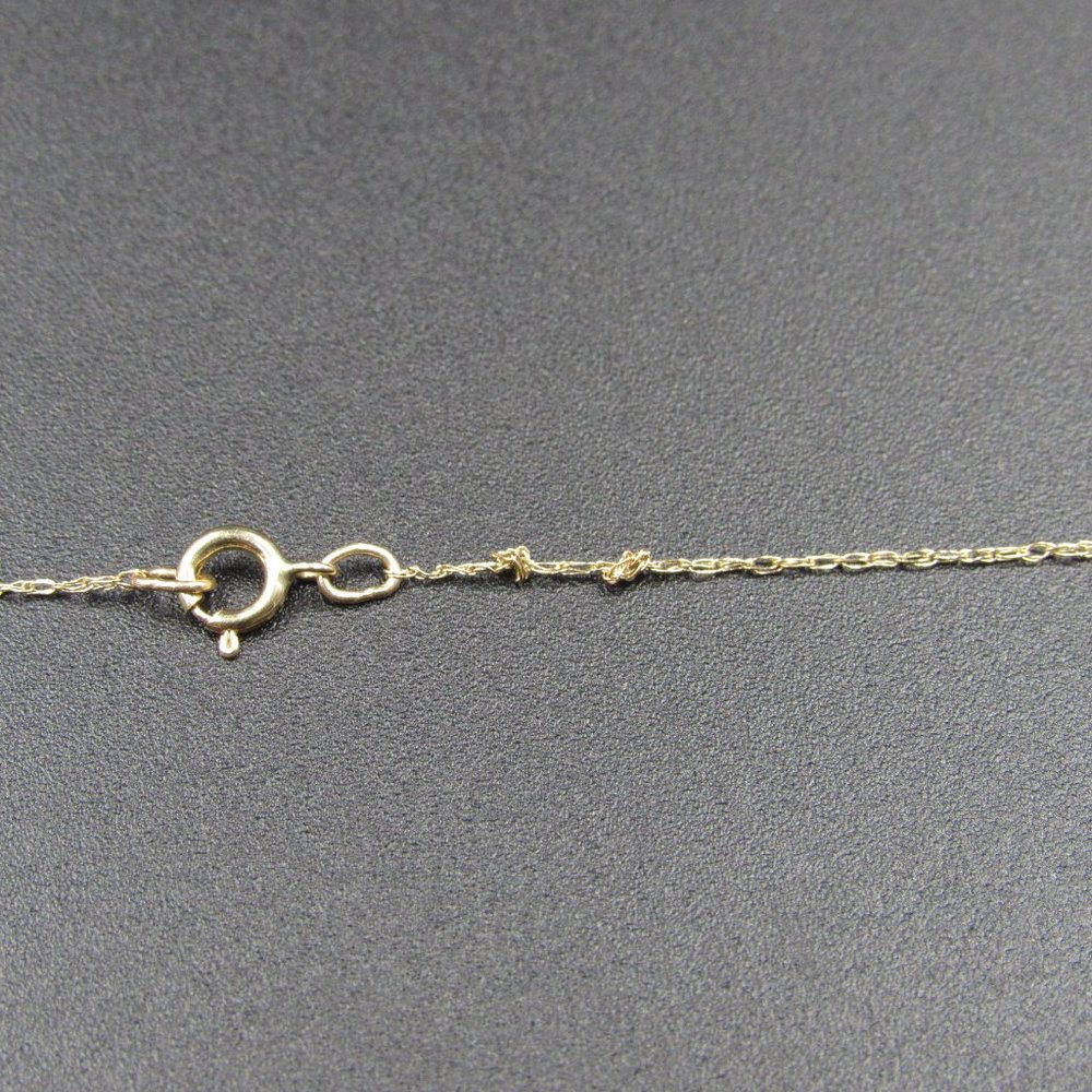 18" 10K Gold Peridot And CZ Necklace & Earrings - Picture 6 of 8